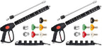 M MINGLE Replacement Pressure Washer Gun with Extension Wand, M22 15mm or M22 14mm Fitting, 5 Nozzle Tips, 40 Inch, 4000 PSI (Pack of 2) by MMINGLE