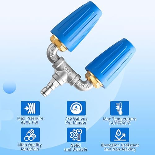 Dual Turbo Nozzle Pressure Washer, 1/4" Quick Connector, 4000 PSI - Image 3