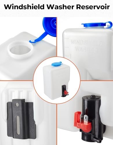 Kemimoto UTV Windshield Washer Pump Kit with 12V Windshield Wiper Motor Kit - Image 5