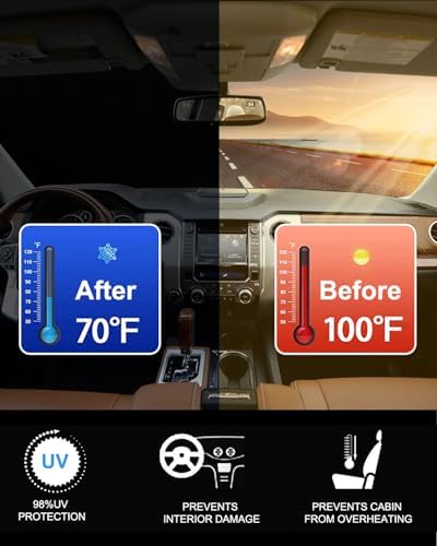 Foldable Front Windshield Sunshade fit for Toyota Tundra 2007-2021 - Image 2