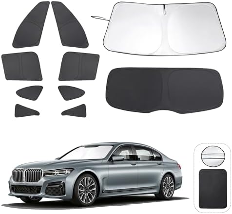 TINGLU Window Shades for BMW X1 F48 2016 2017 2018 2019 2020 2021 2022 Accessories Car Side Full Windows Rear Triangular Windshield Sun Shade Sun UV Rays & Privacy Protection for Camping 10PCS by TINGLU