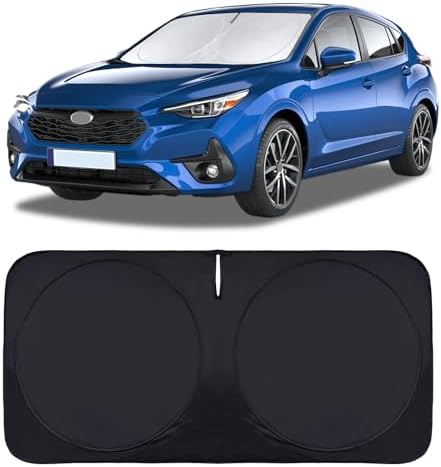 INSAUTO for Subaru Impreza Windshield Sun Shade Fit for Crosstrek Baja XV Crosstrek 2012-2025 Foldable Sunshade Car Sun Visor Cover Protector 210T Reflective Shade Blocks UV Rays Car Accessories L by INSAUTO