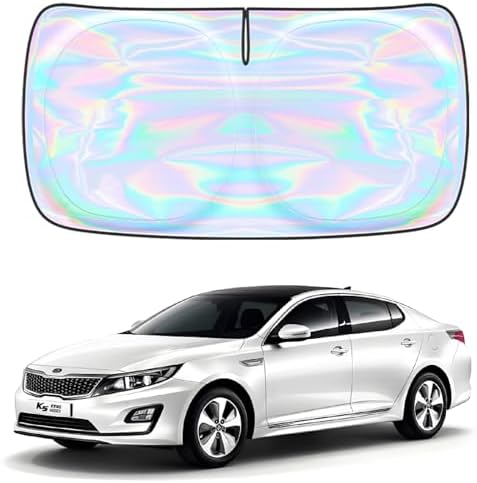 Windshield Sun Shade for Kia K5 2021-2024 2025 2026-4 Layers Sunshade Compatible with Kia K5 Foldable Front Window Sunshade Sun Visor Protector Block UV Rays Keep Your Car Cooler Car Accessories by Unknown