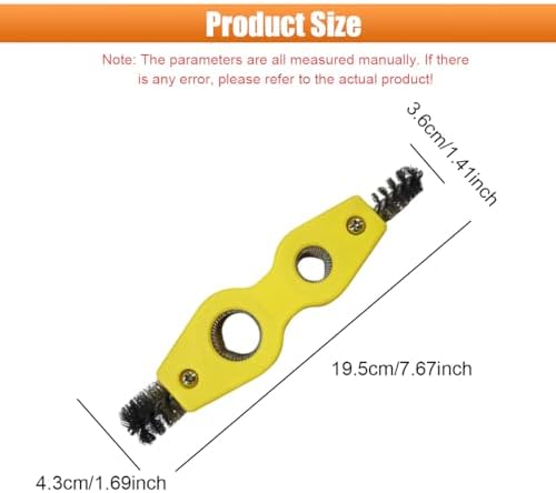 4 in 1 Car Battery Terminal Cleaning Brush, Anti-Rust Copper Pipe Cleaner, Anti-Corrosion Battery Terminal Brush, Universal Marine Plumbing Installation Soldering Brazing Accessories (Yellow) - Image 2