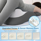Versatile Memory Foam Wedge Pillow with 27° Ergonomic Design, Removable Cover – All-in-One Support Forreading, Sleeping, Sitting & Relaxation,Gray - Image 4