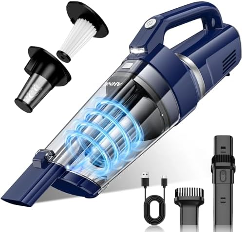 AHNR Handheld Vacuum Cordless Rechargeable, Hand Held Car Vacuum Cleaner by AHNR