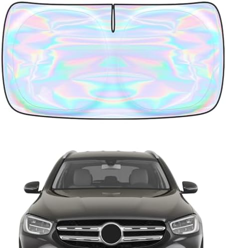 Windshield Sun Shade for Mercedes Benz GLC 2016-2026 - 4-Layer Sunshade Compatible with Mercedes Benz GLC Foldable Front Window Sunshade Sun Visor Protector Block UV Rays Keep Your Car Cooler by Unknown