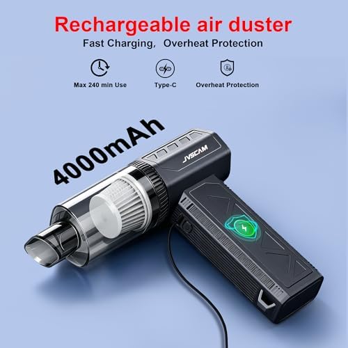 Compressed Air Duster&Vacuum Cleaner, 3-in-1 150000RPM Cordless Air Blower - Image 6