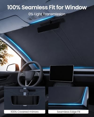 REEVAA Car Windshield Sun Shade for Tesla Model Y/3 2026 - Image 5