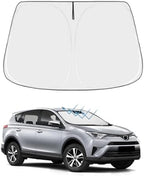 Front Windshield Sun Shade Custom Fit Compatible for RAV4 2007-present Sunshade Foldable UV Ray Reflector Sun Visor Protector Accessories Shield Cover Reflective (for RAV4 2007-present) by akarin