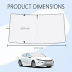 Car Windshield Sun Shade Compatible with Toyota Camry 2025-2026,Oxford Cloth Sun Shade for Car Windshield with Foldable Design,Windshields Cover Suns Shades for Blocking Heat with Storage Bag - Image 2