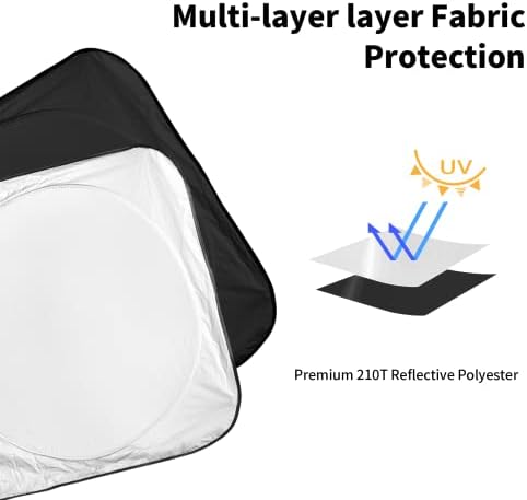 INSAUTO for Accord 2026 Windshield Sun Shade Sunshade Protector for Honda Accord 2021 2022 2023 2024 2025 Windshield Cover Sun Visor Foldable Window Heat Shield Reflector Blocks UV Ray Car Accessories - Image 6