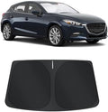 TINGLU Sun Shade for Mazda 3 Mazda3 2014-2018 Accessories Windshield Sun Shade Window Shade UV Rays Protection Sun Visor Cover with Steering Wheel Sunshade Storage Bag by TINGLU
