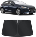 TINGLU Sun Shade for Mazda 3 Mazda3 2014-2018 Accessories Windshield Sun Shade Window Shade UV Rays Protection Sun Visor Cover with Steering Wheel Sunshade Storage Bag by TINGLU