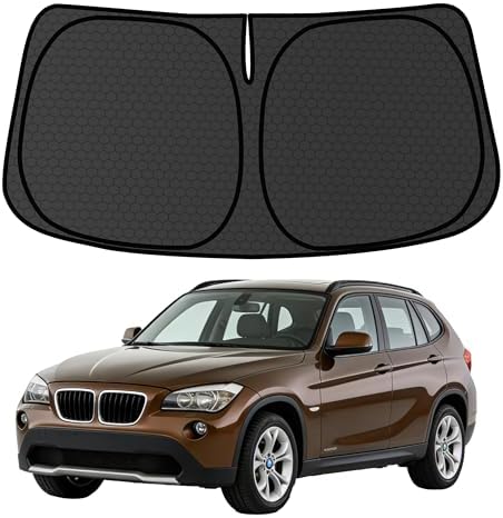 X1 E84 Customized Windshield Sun Shade for 2011 2012 2013 2014 2015 X1 E84 Front Window Sunshade Visor Protector Foldable Blocks UV Rays Keep Car Cooler Accessories by aatoppus