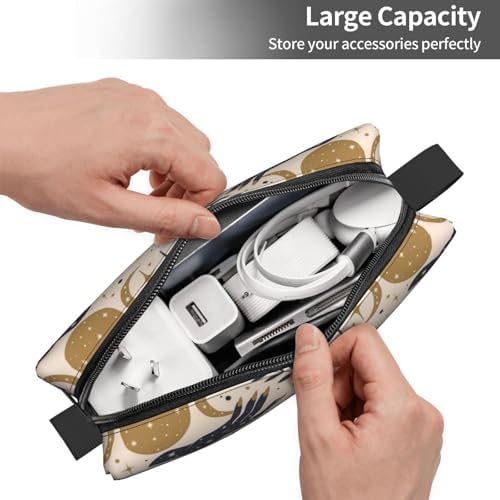 Boho Magic Celestial Makeup Bag for Women | Small Travel Cosmetic Pouch with Zipper, Compact Makeup Organizer Bag for Purse, Toiletries, Skincare & Daily Essentials - Image 5