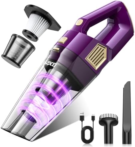 Gxzsk Handheld Vacuum Cordless, 15000PA Hand Held Car Vacuum Cleaner by GXZSK