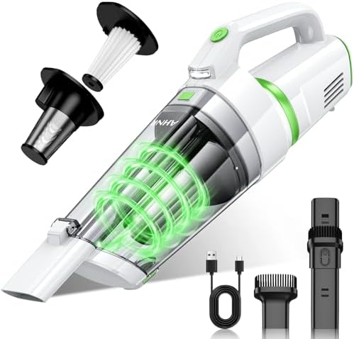 AHNR Handheld Vacuum Cleaner Cordless Rechargeable 16000PA for Car Home by AHNR