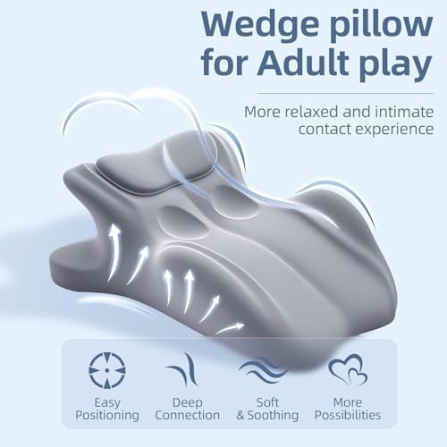 27° Couple Wedge Pillow Elevate Intimacy & Comfort with Premium Memory Foam - Deep Position Support, Enhanced Posture & Relaxation for Couples,Blue - Image 2