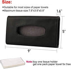 Car Tissue Holder for Sun Visor, PU Leather Napkin Case Box Black | Car accessories keep interior tidy, travel-friendly, installs on car visors fast, quick reload, fits sedans trucks SUVs - Image 5