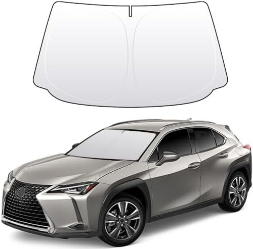 Front Windshield Sun Shade Custom Fit Compatible for UX 2019-PRESENT ux200 ux250h ux300h Sunshade Foldable UV Ray Reflector Sun Visor Protector Accessories Shield Cover Reflective (UX 2019-present) by akarin