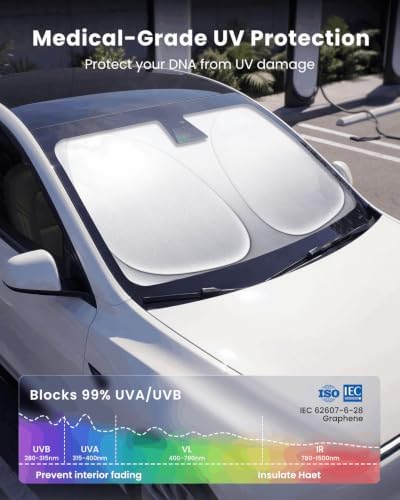 REEVAA Car Windshield Sun Shade for Hyundai Kona 2026 - Image 3