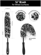 Fantasticlean 6PCS Car Wheel Brush Kit for Cleaning Tires - Image 2