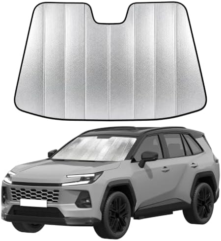 EcoNour Foldable Sun Shade Fit for Toyota RAV4 2019-2024 2025 2026 by EcoNour