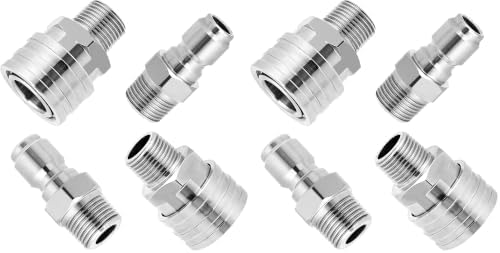 M MINGLE Pressure Washer Adapter Set, 2 Sets 3/8" NPT Quick Connect Fitting (Pack of 2) by MMINGLE