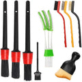 Auto Car Detailing Brush Set Car Interior Cleaning Kit Includes 3 Boar Hair Detail Brush,3 Wire Brush, 3 Air Vent Brush for Cleaning Car Interior Exterior, Dashboard Engines Leather Wheel by Unknown