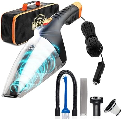 ThisWorx Car Vacuum Cleaner 2.0, Portable Handheld Mini Vacuums by ThisWorx+for