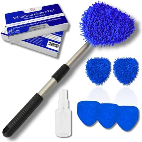 Windshield Cleaner Tool for Inside Car Windows, 6 Microfiber Pads by Unknown