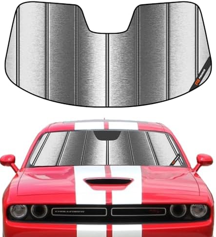 Pigenius Windshield Sun Shade for Dodge Challenger 2015-2023 Custom Front Window Sunshade - Metallic by Pigenius