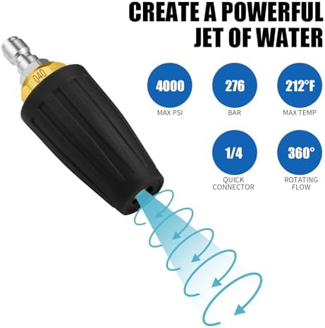 Turbo Nozzle Pressure Washer 4000 PSI Max Rotating Turbo Nozzle - Image 4