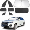 TINGLU Window Shades for Audi Q7 SUV 2016-2025 2026 Accessories Side Full Windows Cover Camping Rear Triangular Windshield Sun Shade Sun UV Rays Privacy Protection 8PCS by TINGLU