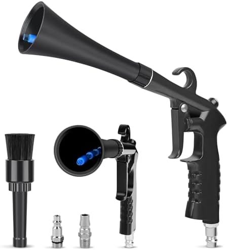 Car Cleaning Gun Detailing Interior Dryer Air Blow Gun, High Pressure Blower Gun, Car Detailing Kit Interior Cleaner, Car Detailing Tools for Car Quickly Blasts Dirt and Dust Works with Air by PARAROSE