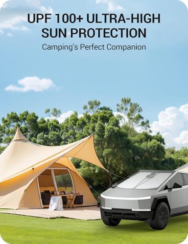 BASENOR Windshield Sunshade for 2024-2026 Tesla Cybertruck No Gaps Nano - Image 7