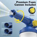 5-in-1 Pressure Washer Gun with Foam Cannon, Built-in 5 Spray Nozzles, M22-14 & M22-15 Adapters, 3/8" Quick-Connect Adapter – Power Washer Gun for Car & Home Cleaning - Image 4