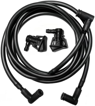 Windshield Washer Hose Jet fluid Spray Nozzles repair kit Compatible with 2013-2019 Wrangler JK JKU, 2013-2017 Jeep Wrangler Replaces 68197414AB, 68164356AB Windshield Washer Hose by YIENAKFUNAutoPart
