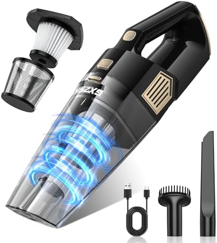 Gxzsk Handheld Vacuum Cordless, Rechargeable Hand Held Car Vacuum Cleaner by GXZSK