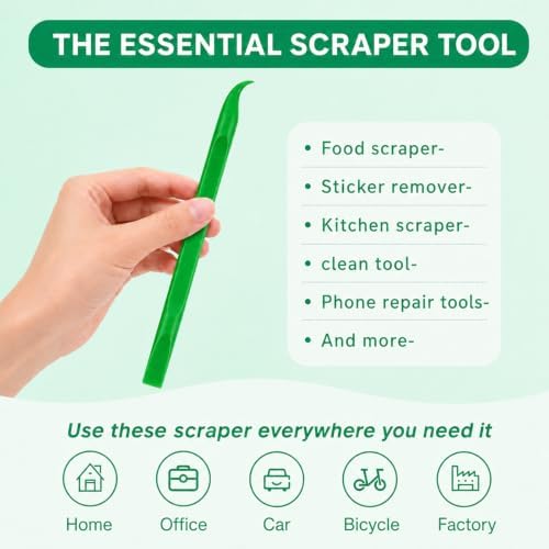 Crevice Cleaning Tool, 9 PCS Carbon Fiber Plastic Scraper Tool Set for Car Detailing - Image 5