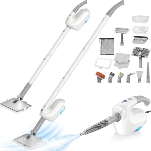 10-in-1 Steam Mop with Detachable Handheld Steamer, Multi & Up Steamer by PureSwirlz