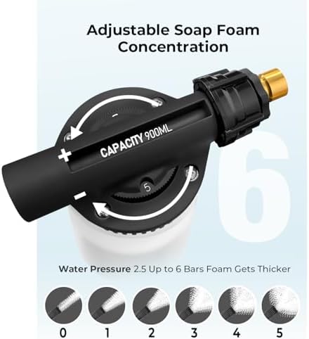 ARTIPOLY Car Wash Foam Gun + Microfiber Wash Mitt - Car Foam Sprayer - Foam Cannon for Hose - Spray Foam Gun Cleaner - Snow Foam Blaster for Cars, Boats, RVs, Foam Cannon Connects to Any Garden Hose - Image 4