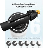 ARTIPOLY Car Wash Foam Gun + Microfiber Wash Mitt - Car Foam Sprayer - Foam Cannon for Hose - Spray Foam Gun Cleaner - Snow Foam Blaster for Cars, Boats, RVs, Foam Cannon Connects to Any Garden Hose - Image 4