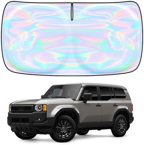 for Toyota Land Cruiser 2024 2025 2026 Windshield Sun Shade - Custom Fit Toyota Land Cruiser 4 Layers Sunshade Foldable Front Window Sunshade Sun Visor Protector Block UV Rays Keep Your Car Cooler by Unknown