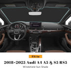 Car Windshield Sun Shade for Audi 2018-2026 A4 A5 & S5 RS5 Accessories (OEM Design) Reflective Foldable Heat Insulation Sunshade for Ultimate Protection - Image 2