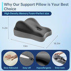 Bed Pillow for Lying on Your Back in Bed, Adult Memory Foam Pillow Reading Pillow for Back Support, Acid Reflux, for Sleeping, Raising Legs and snoring.（Dark Grey） - Image 3
