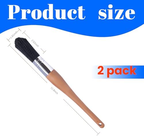 Wesquer Parts Cleaning Brush Home and Auto Use Parts Cleaner Brush Solvent Brush for Cleaning Auto Engine Parts, Clean Motors, Metal Parts, Machinery (Black 2pcs) - Image 3