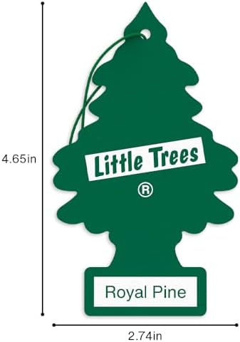 LITTLE TREES Car Air Freshener | Hanging Tree Provides Long Lasting Scent for Auto and Home | Royal Pine, 24 Air Fresheners - Image 6