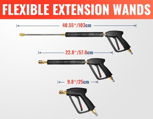 YAMATIC Pressure Washer Wand with Stainless Steel Extension Lance 4000PSI - Image 4